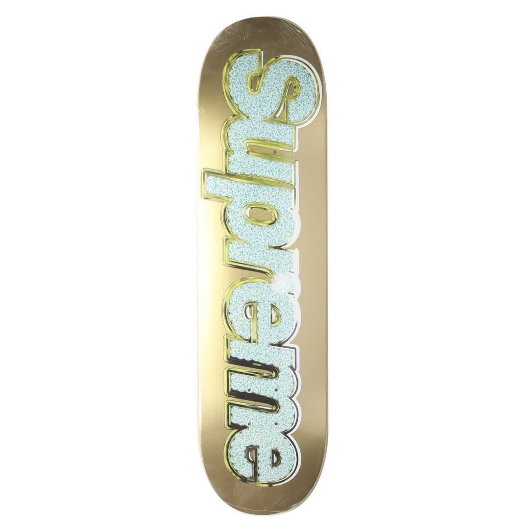 Supreme シュプリーム スケボーデッキ 13SS ブリングロゴ Bling Logo Deck ゴールド シンプル カジュアル ブランド 【メンズ】【R038】