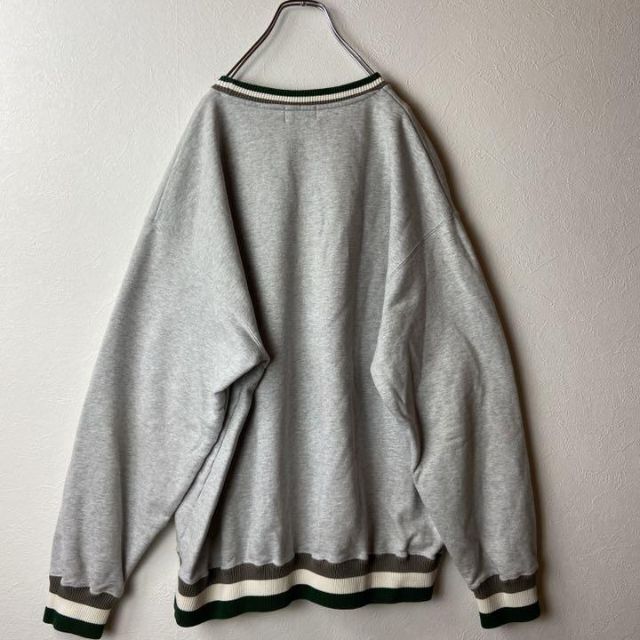 可愛いリブライン◎】X-LARGEスウェット古着ビッグ刺繍ロゴ霜降り