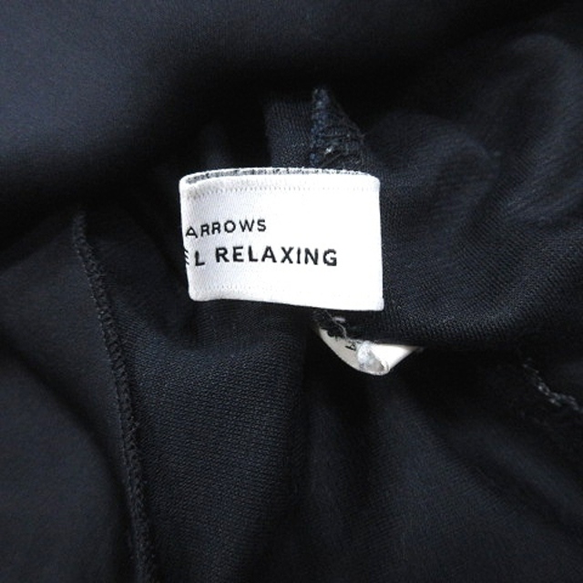 UNITED ARROWS green label relaxing(ユナイテッドアローズグリーンレーベルリラクシング)のグリーンレーベルリラクシング カットソー ボートネック 切替 ノースリーブ 紺 レディースのトップス(カットソー(半袖/袖なし))の商品写真