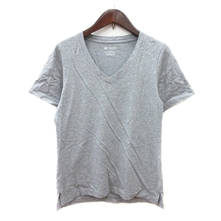 ナノユニバース(nano・universe)のナノユニバース カットソー Tシャツ Vネック 半袖 36 グレー(Tシャツ(半袖/袖なし))