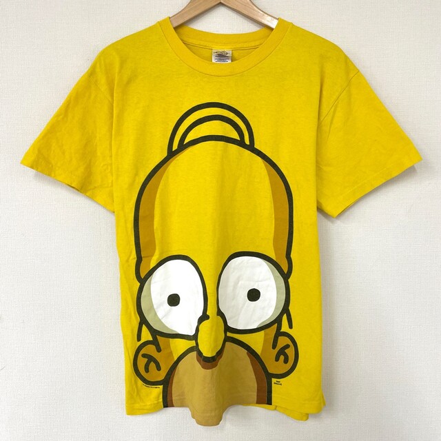 ザ シンプソンズ The Simpsons Tシャツ 半袖 ホーマー シンプソン プリント サイズ：M イエロー 【中古】DELTA PRO WEIGHT メンズのトップス(Tシャツ/カットソー(半袖/袖なし))の商品写真