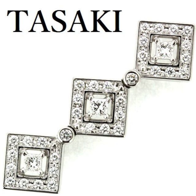 田崎真珠 TASAKI 2way ダイヤ 0.53ct ペンダント K18WG-