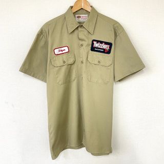 ディッキーズ(Dickies)のディッキーズ Dickies ワークシャツ 半袖 ワッペン サイズ：M カーキ 【中古】(シャツ)