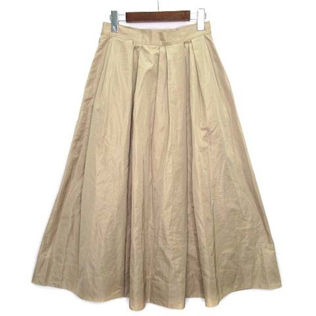 URBAN RESEARCH DOORS(アーバンリサーチドアーズ)のアーバンリサーチ ランダムタック メモリー スカート ロング ベージュ M レディースのスカート(ロングスカート)の商品写真