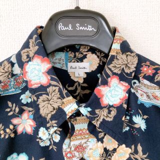 Paul Smith - ポールスミス シャツ 花柄 ネイビー系 長袖の通販 by