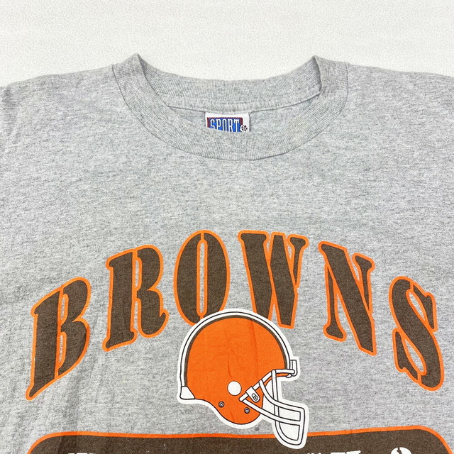 SPORT ATTACK Tシャツ 半袖 NFL クリーブランド・ブラウンズ 両面プリント TIM COUCH  サイズ：XL グレー 【中古】 メンズのトップス(Tシャツ/カットソー(半袖/袖なし))の商品写真