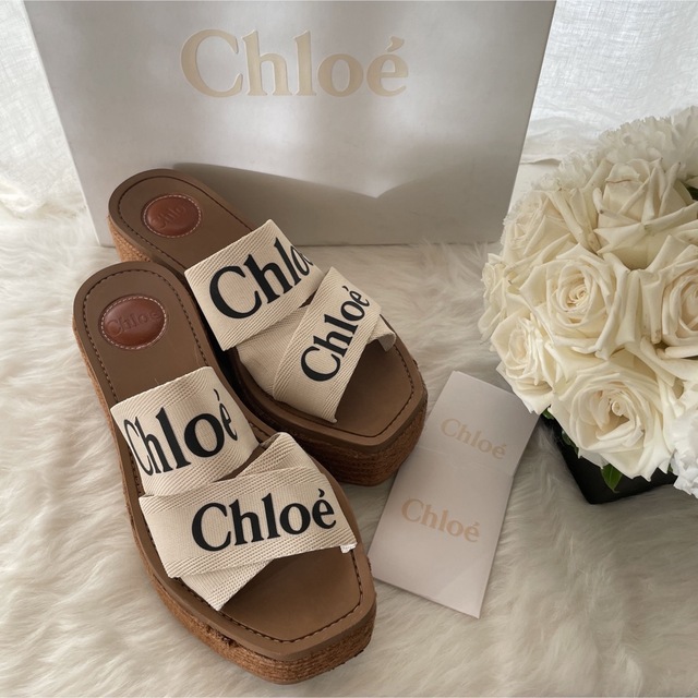 Chloe WOODY ウェッジソールサンダル オンラインショッピング 49.0