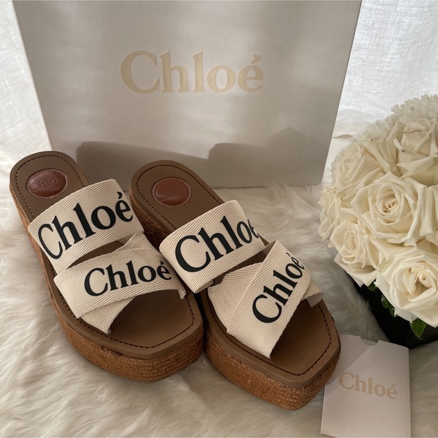 Chloe(クロエ)のChloe WOODY  ウェッジソールサンダル レディースの靴/シューズ(サンダル)の商品写真