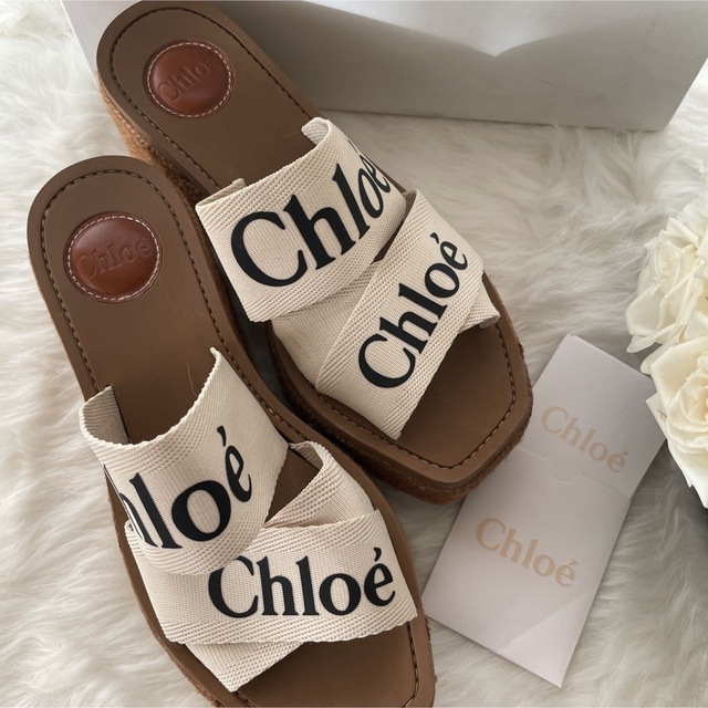 Chloe(クロエ)のChloe WOODY  ウェッジソールサンダル レディースの靴/シューズ(サンダル)の商品写真