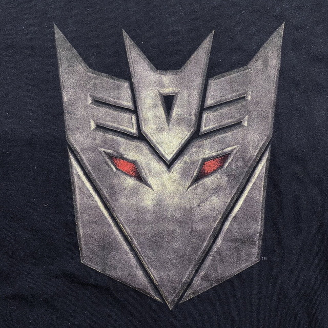 トランスフォーマー Transformers Tシャツ 半袖 ディセプティコン ロゴ プリント DELTA PRO WEIGHT サイズ：L ブラック