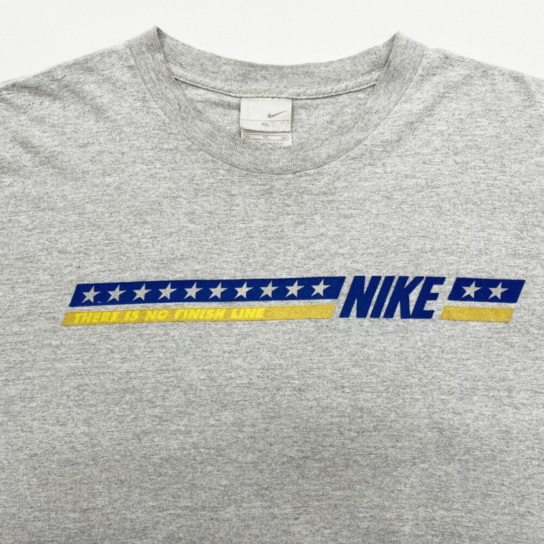 日本製 2ウェイ ナイキ NIKE Tシャツ ロングスリーブ 長袖 フロッキープリント サイズ：XL グレー 通販