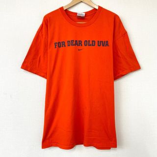 ナイキ(NIKE)のナイキ NIKE TEAM Tシャツ 半袖 スウッシュロゴ 両面 プリント サイズ：XL オレンジ 【中古】(Tシャツ/カットソー(半袖/袖なし))