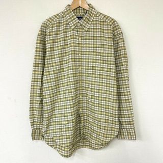 ギャップ(GAP)の90's ギャップ GAP ボタンダウン シャツ チェック柄 ロングスリーブ 長袖 サイズ：L イエロー×グリーン×ブラック古着 【中古】(シャツ)