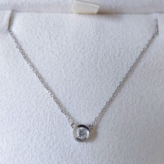 ヨンドシー(4℃)の4℃ ダイヤモンド ネックレス K18WG 0.10ct 1.4g(ネックレス)