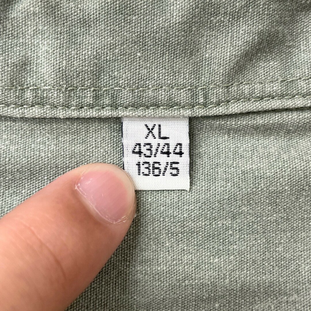 チロリアン シャツ ロングスリーブ 長袖 花 刺繍 サイズ：XL セージグリーン 【中古】 メンズのトップス(シャツ)の商品写真