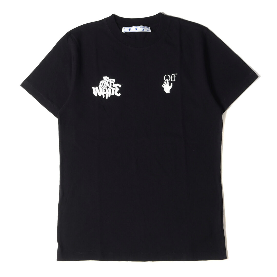 OFF-WHITE オフホワイト Tシャツ グラフィック プリント クルーネックTシャツ TONGUE OUT SLIM S/S TEE 21SS ブラック 黒 M トップス カットソー 半袖【メンズ】