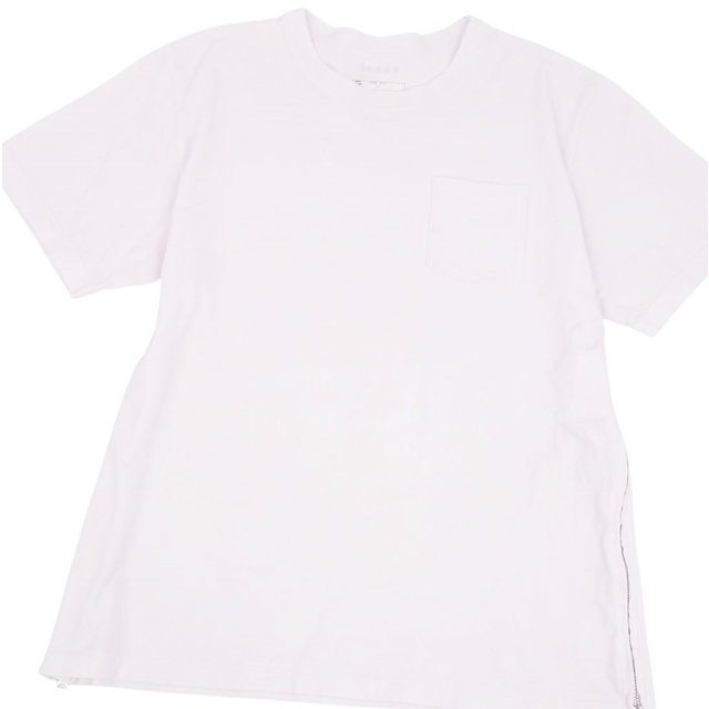 サカイ Sacai Tシャツ 21AW カットソー ショートスリーブ ジッパー コットン トップス メンズ 4(XL相当) ホワイト