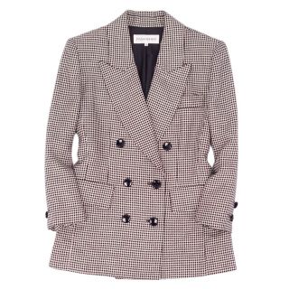 サンローラン(Saint Laurent)のVintage イヴサンローラン Yves Saint Laurent ジャケット テーラードジャケット ダブルブレスト 千鳥格子 アウター レディース 34(S相当) ブラック/ホワイト(テーラードジャケット)