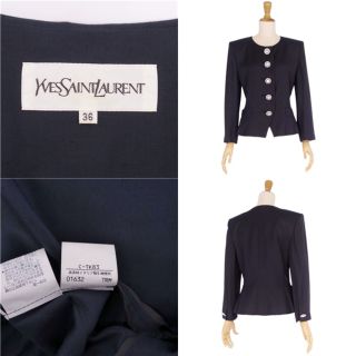 美品 Vintage イヴサンローラン Yves Saint Laurent ジャケット ノー