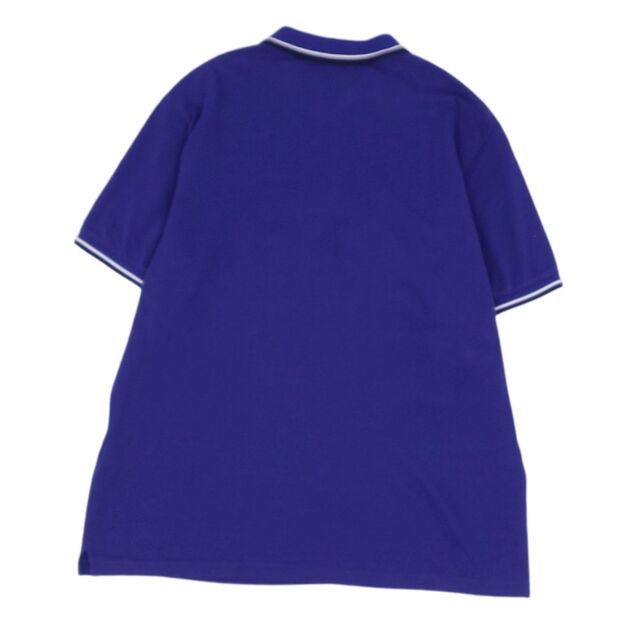 PRADA(プラダ)の美品 プラダ PRADA シャツ ポロシャツ 半袖 ショートスリーブ 鹿の子 ロゴ柄 コットン トップス メンズ XXXL ブルー メンズのトップス(ポロシャツ)の商品写真