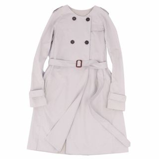 メイソングレイ(MAYSON GREY)の美品 マックスマーラ S Max Mara コート トレンチコート ノーカラー ダブルブレスト 芯なし コットン アウター レディース JI40 USA6 FB38(M相当) グレージュ(トレンチコート)