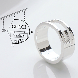 グッチ(Gucci)の美品 GUCCI グッチ ブランデッドG カットアウト リング 13.5号(リング(指輪))
