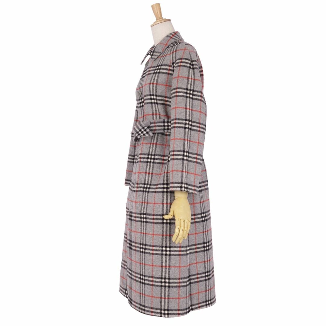 BURBERRY(バーバリー)の極美品 Vintage バーバリー Burberrys コート ベルト付き リバーシブル ステンカラーコート バルマカーンコート ウール アウター レディース 9AB2(M相当) グレー レディースのジャケット/アウター(その他)の商品写真