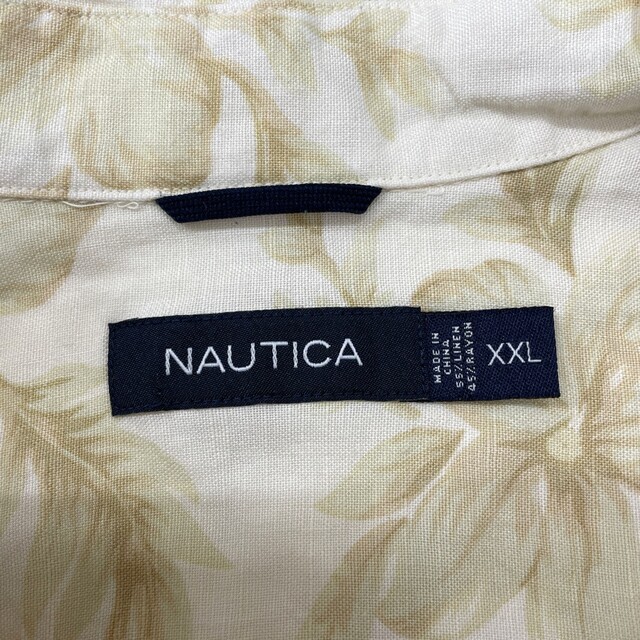 NAUTICA(ノーティカ)のノーティカ NAUTICA アロハ シャツ 半袖 花･植物柄 総柄 サイズ：XXL アイボリー系古着 【中古】 メンズのトップス(シャツ)の商品写真