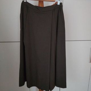 ユニクロ UNIQLO ウールブレンド ガウチョパンblack