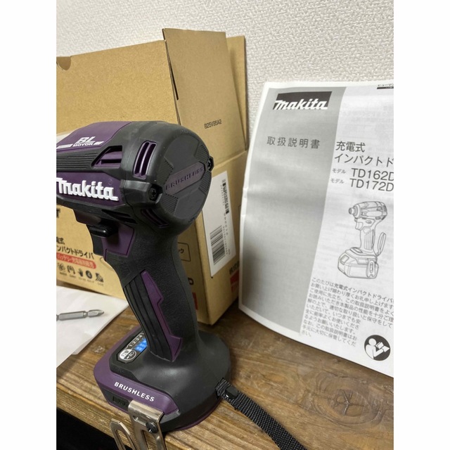 マキタ 18v インパクトドライバー TD172DZAP 本体のみ ②マキタ 18V充電式インパクトドライバ TD172DZAP 紫 本体 パープル