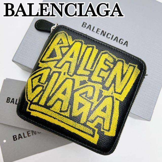 美品】 BALENCIAGA バレンシアガ 折り財布 二つ折り グラフィティ tic