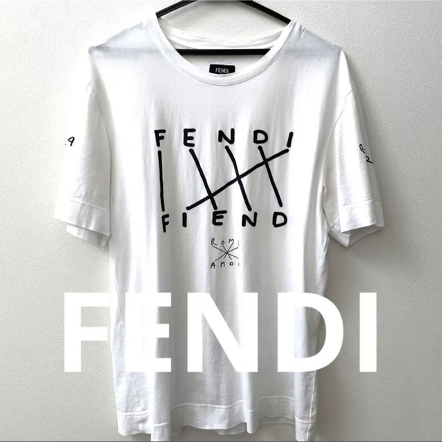 FENDI(フェンディ)爽やか白Tシャツ【男女兼用可】Sサイズ 保障できる ...