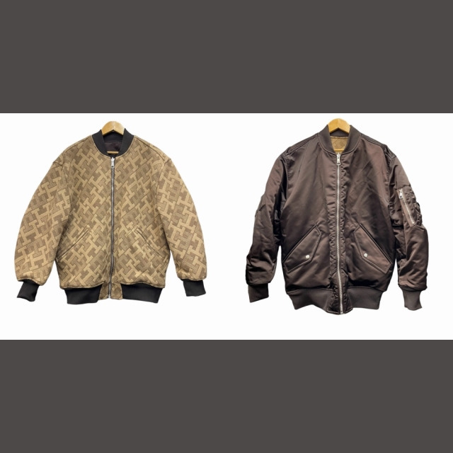 トミーヒルフィガー 22AW MA-1 ボンバージャケットリバーシブル 茶