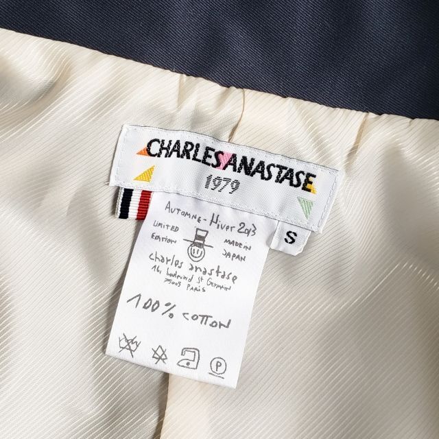 Charles Anastase(シャルルアナスタス)の美品 シャルルアナスタス ☆ コットン ショート丈 トレンチコート S 日本製 レディースのジャケット/アウター(トレンチコート)の商品写真