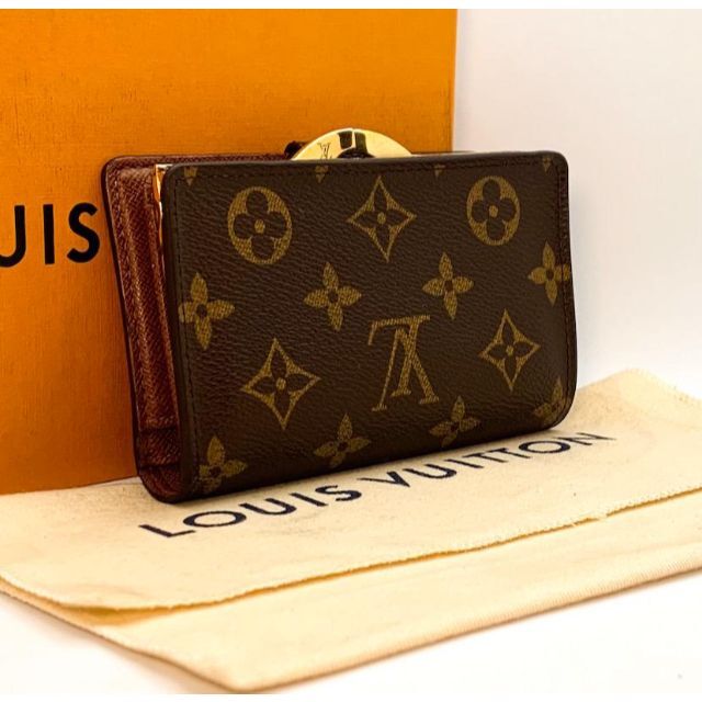 美品 ルイヴィトン モノグラム ヴィエノワ がま口 2つ折り財布 美品 ルイヴィトン モノグラム ヴィエノワ がま口 2つ折り財布