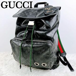 グッチ(Gucci)のGUCCI × FIAT500 コラボ バックパック リュック ブラック 黒色(バッグパック/リュック)