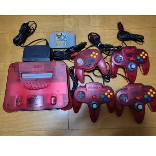 希少・超美品 NINTENDO 64 ニンテンドー セット クリアレッド