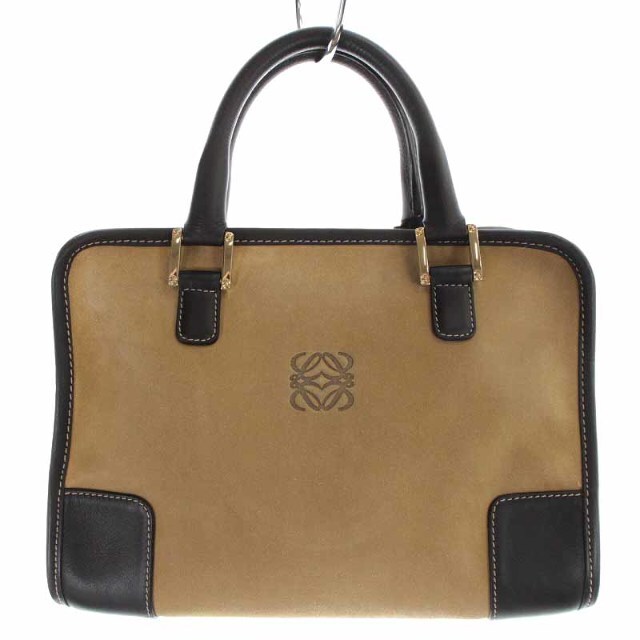 LOEWE AMAZONA28 ハンドバッグ スエード レザー アナグラム