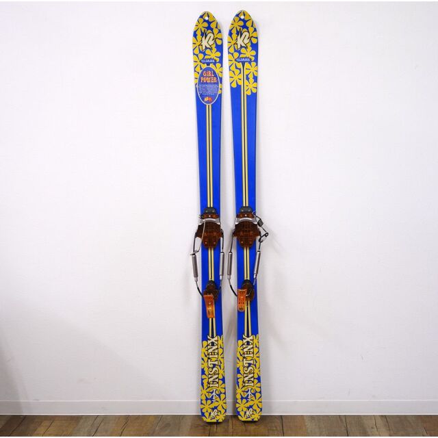 ケーツー K2 テレマーク スキー GIRL POWER Instinx 162cm 75ｍｍ インスティンクス ビンディング G3 タルガ スキー  重量実測：1960g（ビンディング含む1本)
