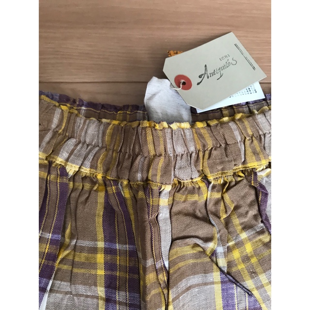 新品未使用　タグ付　ichi antiquite's  リネン チェックスカート レディースのスカート(ロングスカート)の商品写真