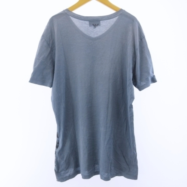 Emporio Armani(エンポリオアルマーニ)のエンポリオアルマーニ Tシャツ ボーダー プリント Vネック 半袖 XL メンズのトップス(Tシャツ/カットソー(半袖/袖なし))の商品写真