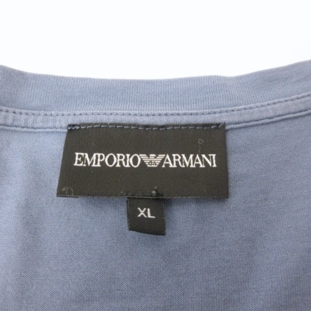 Emporio Armani(エンポリオアルマーニ)のエンポリオアルマーニ Tシャツ ボーダー プリント Vネック 半袖 XL メンズのトップス(Tシャツ/カットソー(半袖/袖なし))の商品写真