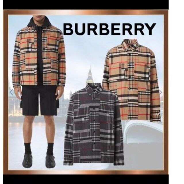 BURBERRY(バーバリー)のBURBERRY　バーバリー　メンズ　コート　ジャケット　ブルゾン　チェック メンズのジャケット/アウター(ピーコート)の商品写真