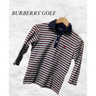 バーバリー(BURBERRY)のBURBERRY GOLF バーバリーゴルフ　ボーダーポロシャツ　M(ポロシャツ)