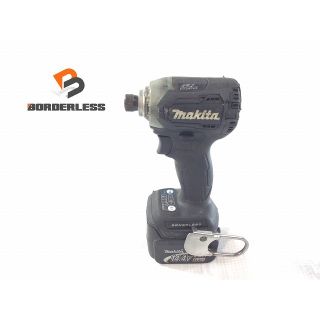 マキタ(Makita)の☆中古品☆makita マキタ 14.4V 充電式インパクトドライバ TD160D 黒 純正バッテリー1個付 電動工具 DIY 67342(工具)