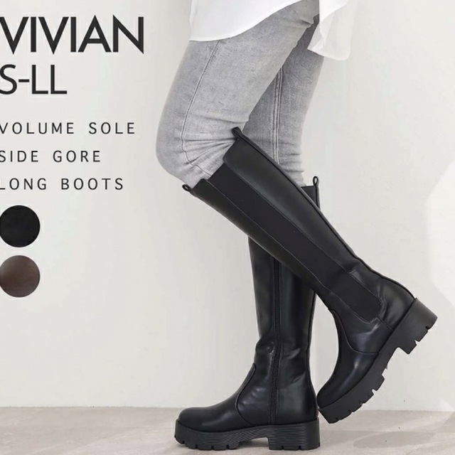 VIVIAN(ヴィヴィアン)のvivian 厚底サイドゴアロングブーツ レディースの靴/シューズ(ブーツ)の商品写真