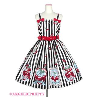 アンジェリックプリティー(Angelic Pretty)のAngelicPretty Cherry Stampジャンパースカート (ひざ丈ワンピース)