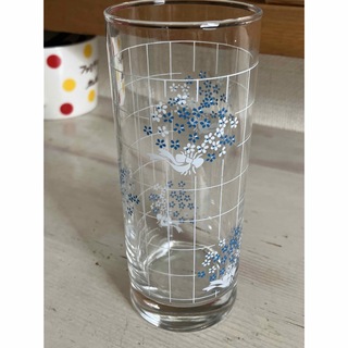 昭和レトロ　ササキガラス　花柄タンブラー　トールグラス