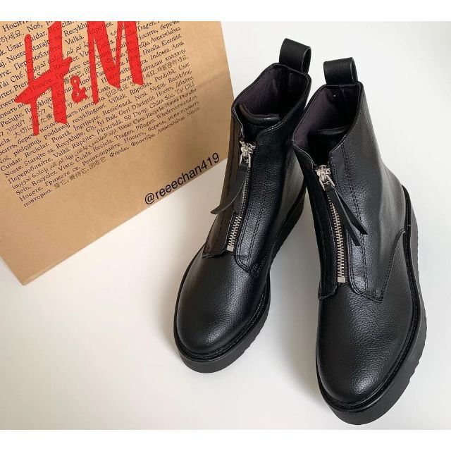 海外花系 H&M エイチアンドエム アンクルブーツ ショートブーツ - 通販