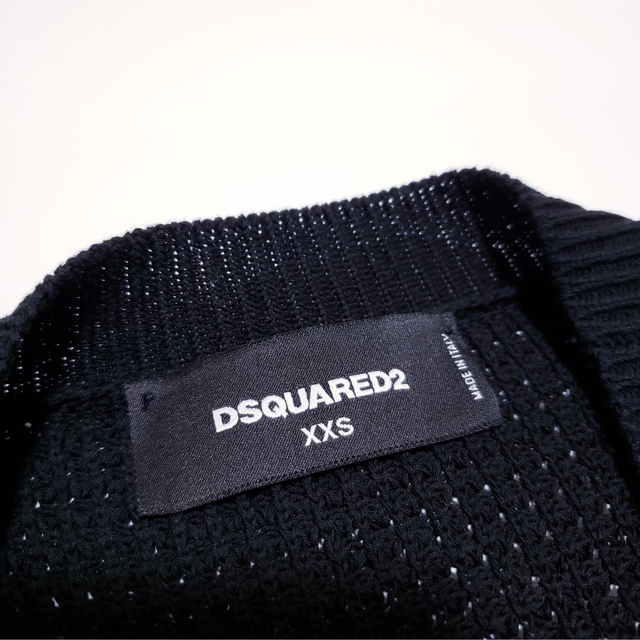 DSQUARED2(ディースクエアード)のDSQUARED2 ディースクエアード タイアップセーター ワンピース ブラック レディースのトップス(ニット/セーター)の商品写真